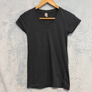 Pro Club Ladies Black Short Sleeve Crew Neck T-Shirt Size L Basic Tee